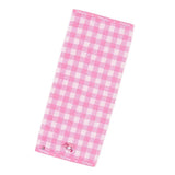 Sanrio三丽鸥格纹纯棉长型毛巾美乐蒂