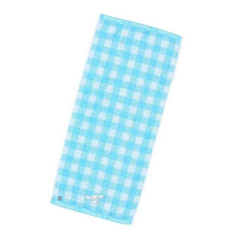 Sanrio三丽鸥今治格纹纯棉长型毛巾玉桂狗