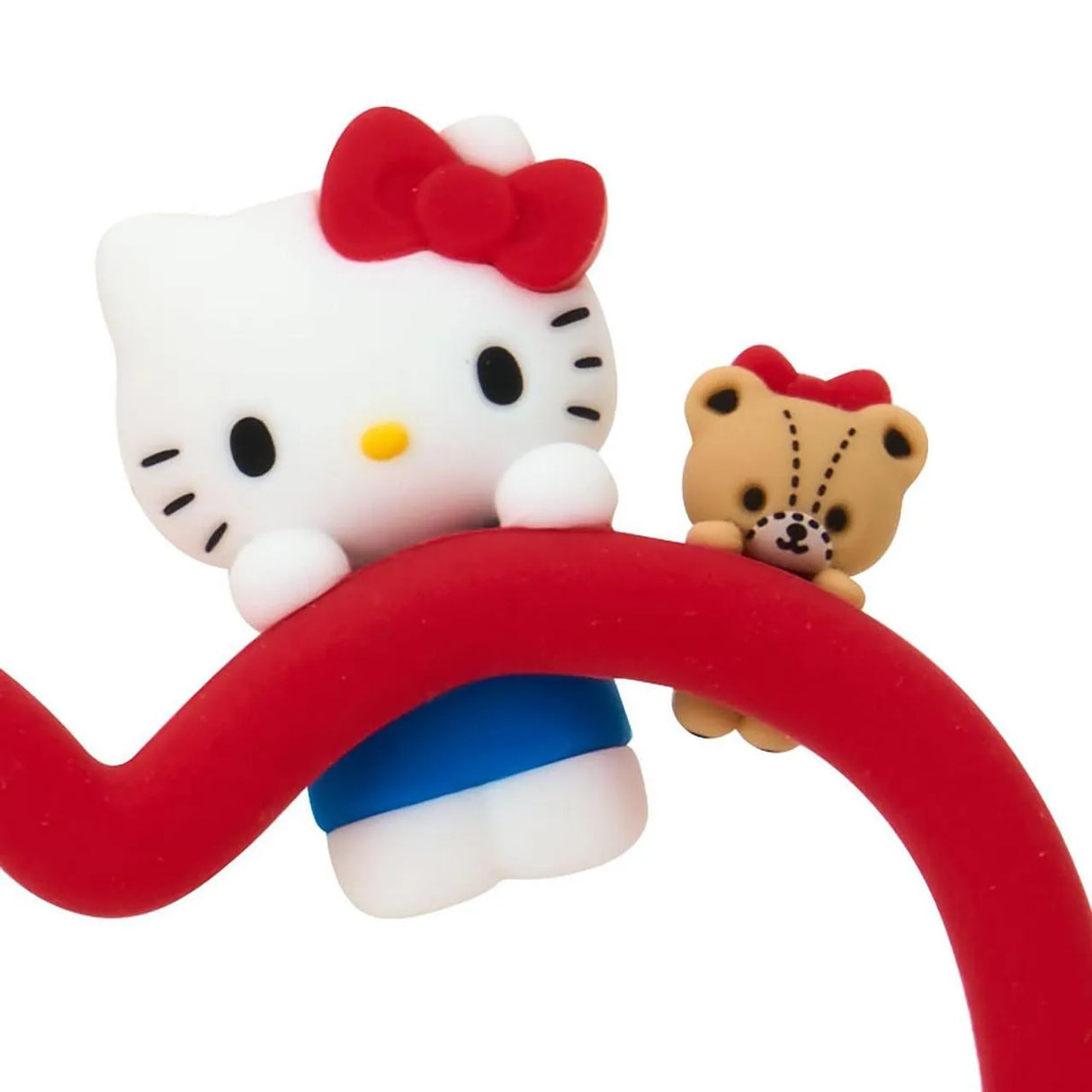 Sanrio三丽鸥心形硅胶手机挂绳腕带Hello Kitty