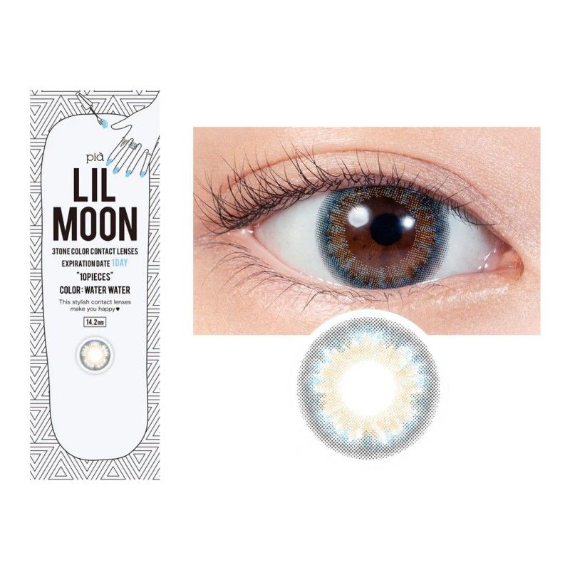LIL MOON 1-Day Colored Contact Lens Water Water -1.00 10pcs