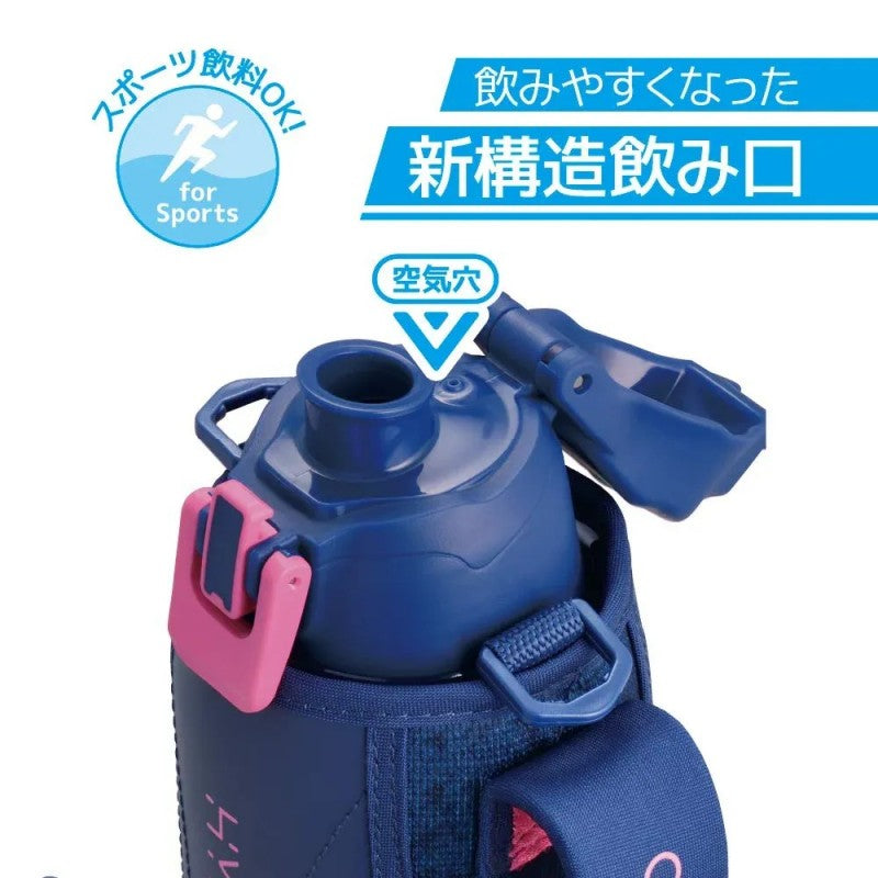 Thermos膳魔师蓝粉渐变运动保冷水壶 1000ml