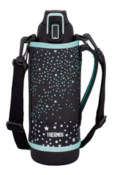 Thermos Vacuum Insulated Sports Bottle For Cold Storage Black Star 1000ml