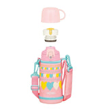 Thermos Vacuum Insulated 2-Way Bottle Pink Heart 600ml