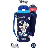 Thermos Vacuum Insulated Straw Bottle FHL-403FDS Mickey Navy Blue 400ml