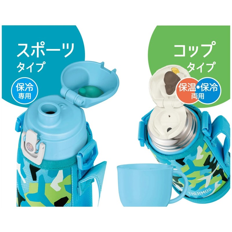 Thermos膳魔师两用保温杯FJJ-601WF蓝色 600ml