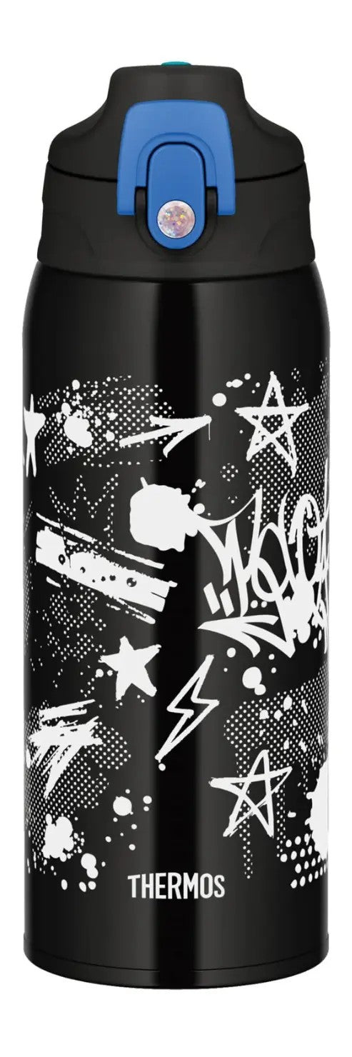 Thermos Vacuum Insulated Water Bottle Fjj-801Wf Black Blue 800ml