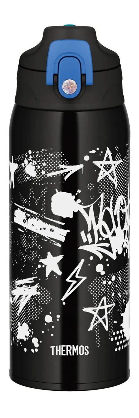 Thermos膳魔师运动保温水壶FJJ-801WF黑蓝色