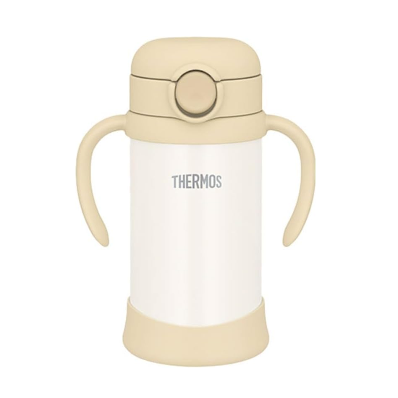 Thermos膳魔师真空保温婴儿吸管杯FJT-350米黄 350ml