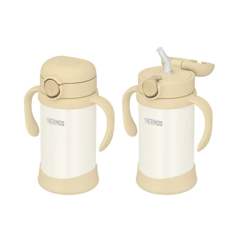 Thermos膳魔师真空保温婴儿吸管杯FJT-350米黄 350ml