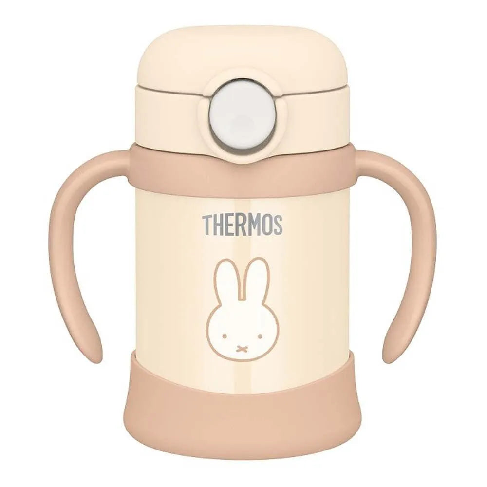 Thermos膳魔师真空保温婴儿吸管杯FJT-250B-CRM黄色米菲 250ml