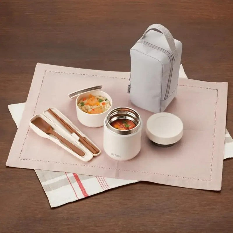 Thermos Vacuum Insulated Soup Lunch Set JEE-550 Greige 300ml