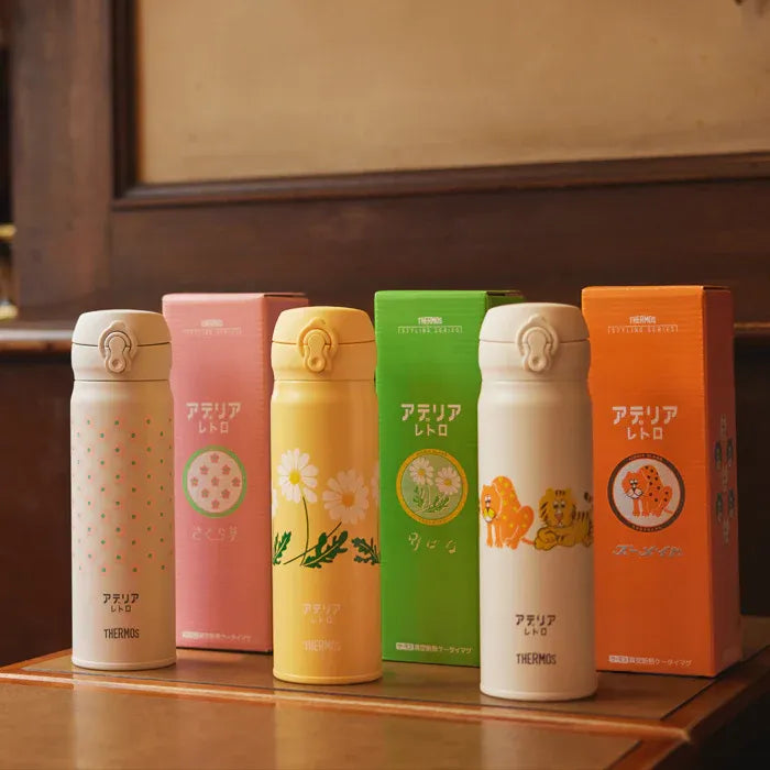 Thermos膳魔师不锈钢保温杯JNL-500TSS浅灰花卉 500ml