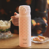 Thermos膳魔师不锈钢保温杯JNL-500TSS浅灰花卉 500ml