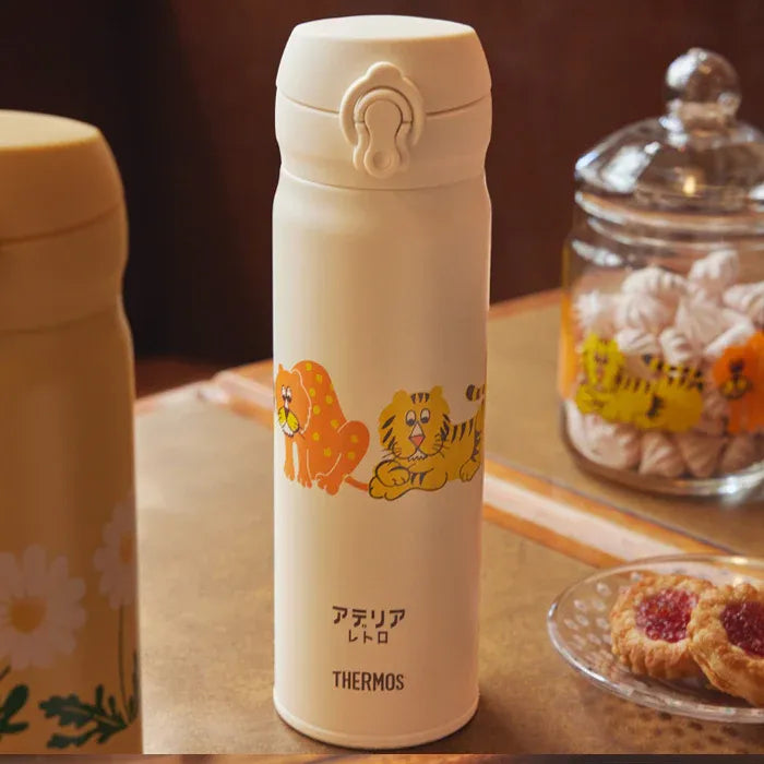 Thermos膳魔师不锈钢保温杯JNL-500TSS白色动物园 500ml