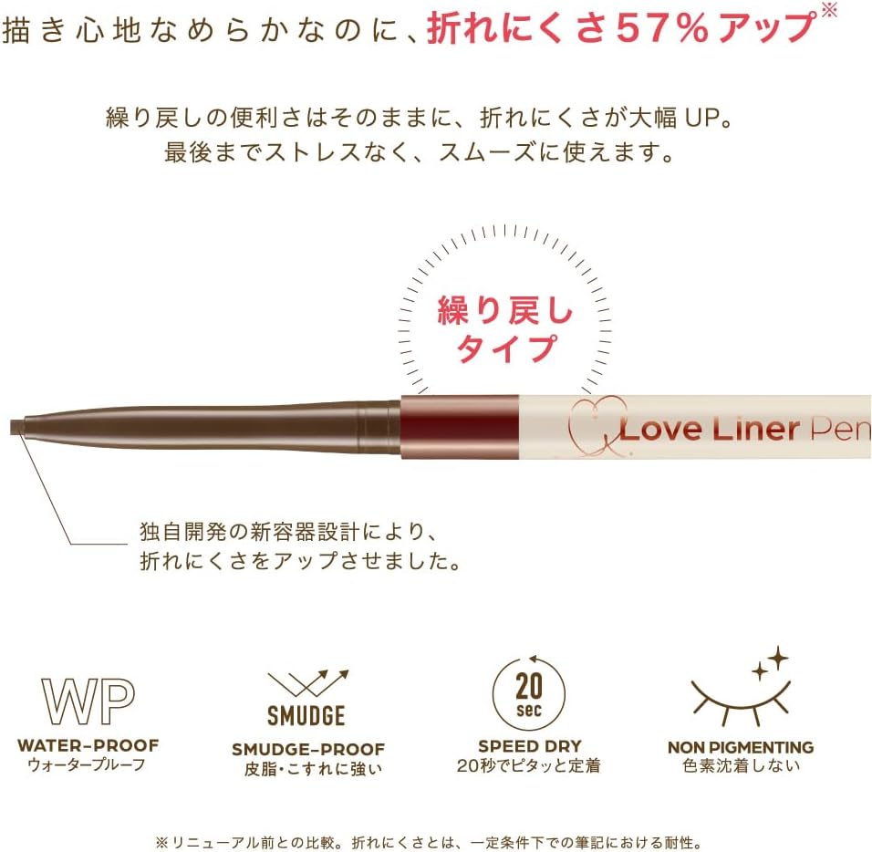 Love Liner Ultra-Fine Pencil Eyeliner Medium Brown