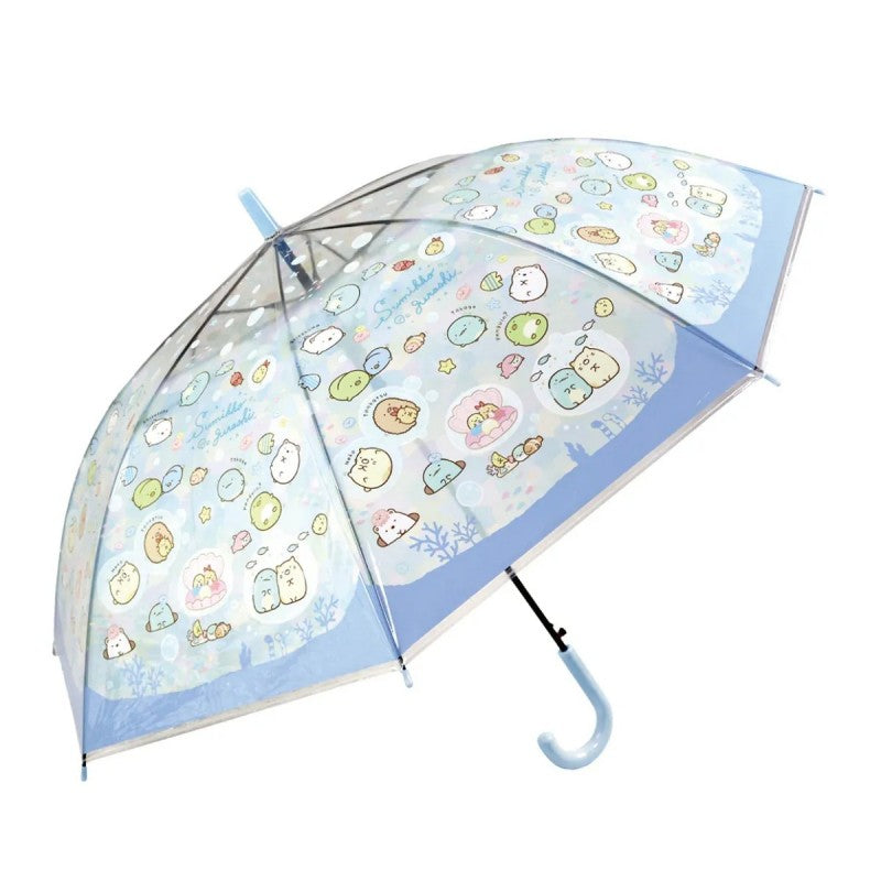Sanrio三丽鸥Jump系列透明儿童雨伞蓝色 55cm