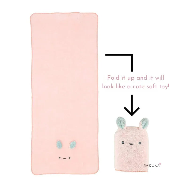 Carari Zooie Animal Face Towel Rabbit