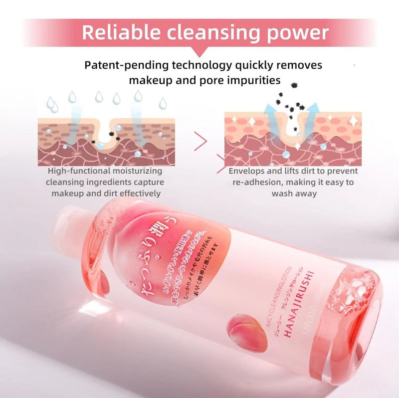 Hanajirushi Juicy Cleansing Lotion Peach Scent 380ml
