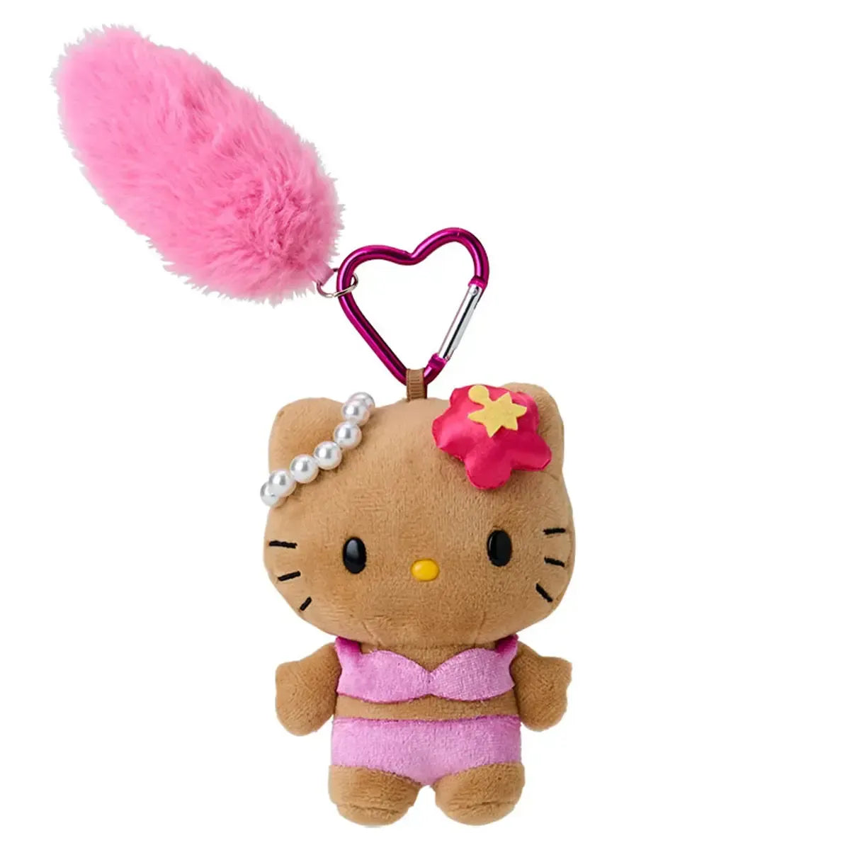 Sanrio Mascot Keychain with Tail Hello Kitty Gogo Gal Collection Tan