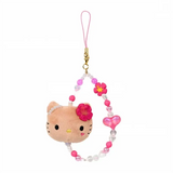 Sanrio三丽鸥玩偶串珠手机链棕色Hello Kitty