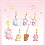 Sanrio三丽鸥树脂美人鱼吊饰挂件盲盒Hello Kitty