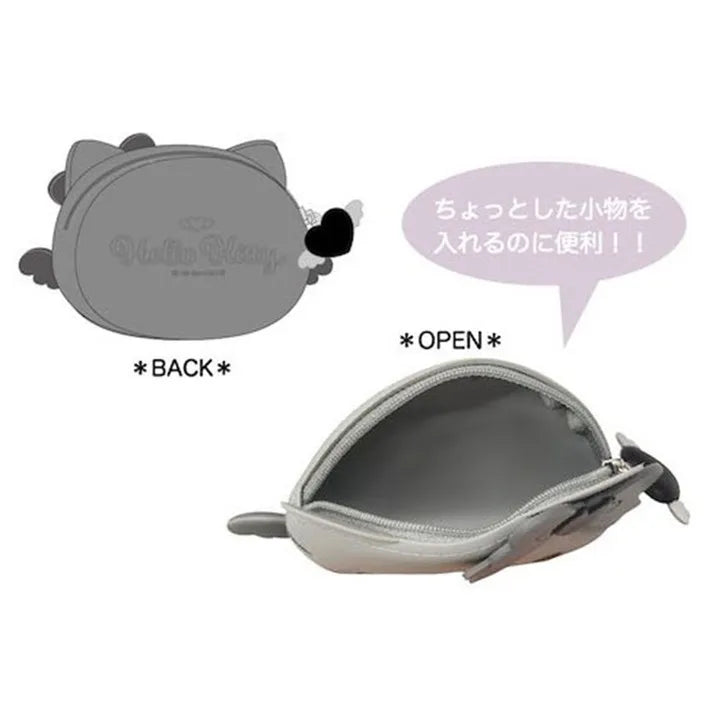 Sanrio 3D Silicone Pouch Hello Kitty Black Angel Grey
