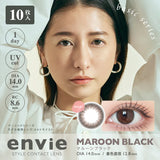 Envie 1-Day Colored Contact Lens Maroon Black -3.00 10pcs