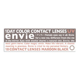 Envie 1-Day Colored Contact Lens Maroon Black -4.00 10pcs
