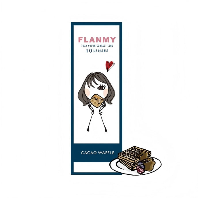 Flanmy 1 Day Colored Contact Lens Cacao Waffle ±000 10pcs