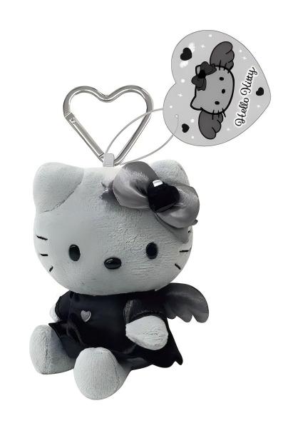 Sanrio Mascot Holder Hello Kitty Black Angel Grey