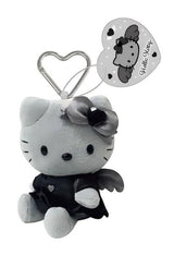 Sanrio Mascot Holder Hello Kitty Black Angel Grey