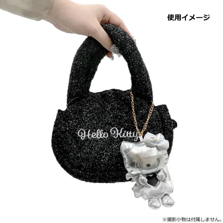 Sanrio Mascot Bag Charm Hello Kitty Black Angel Silver