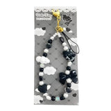 Sanrio Beaded Hand Strap Phone Charm Hello Kitty Black Angel