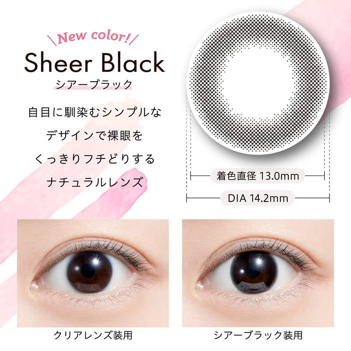 Feliamo 1-Day Color Contacts Lens Sheer Black -5.00 10pcs