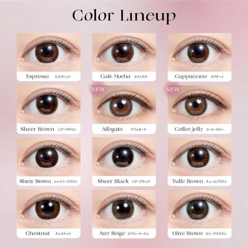 Feliamo 1 Day Color Contacts Sheer Brown -1.50 10pcs