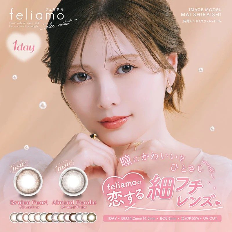 Feliamo 1-Day Colored Contact Lens Shiny Brown -6.50 10pcs