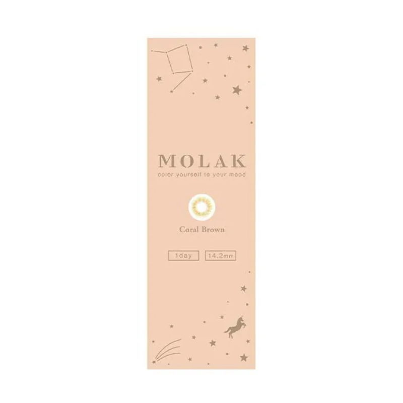 Molak日抛美瞳Coral Brown -4.50 十枚