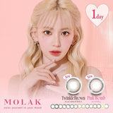 Molak日抛美瞳Coral Brown -4.50 十枚