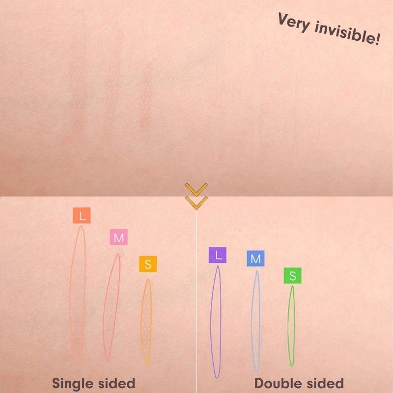 Motonozen素之然双面双眼皮贴隐形自然#L深邃大双版 72枚