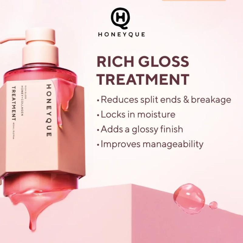 Honeyque Rich Gloss Honey Collagen Treatment Shiny  450ml