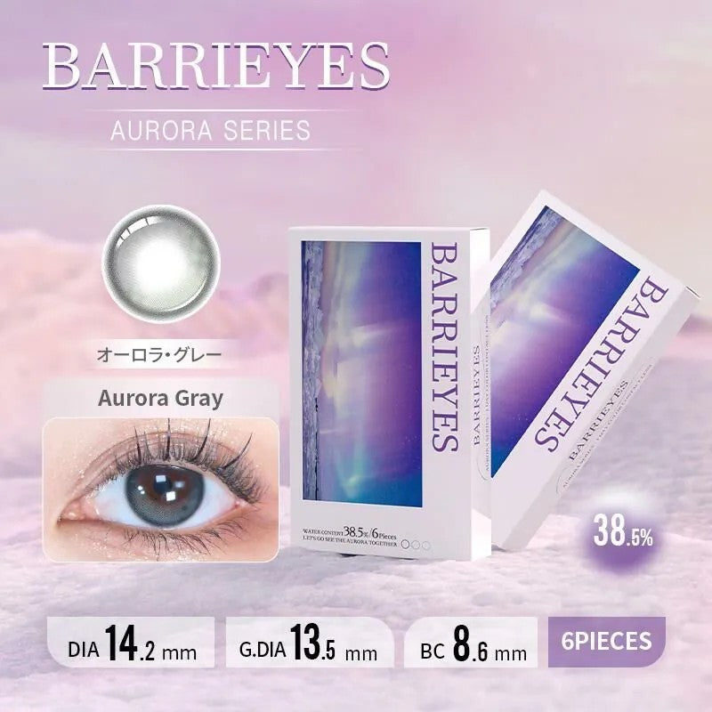 Barrieyes 1-Day Colored Contact Lens Aurora Gray -2.00 6pcs