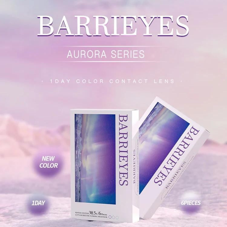 Barrieyes Aurora 1 Day Colored Contact Lens Gloria Blue -2.25 6pcs