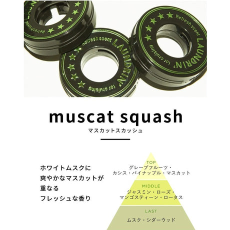 Laundrin Car Air Freshener Clip Type Muscat Squash 1pcs