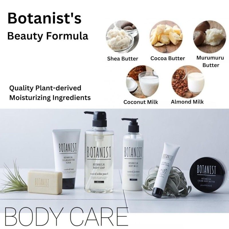 Botanist Botanical Body Wash Soap Moist Rose & White Peach 490ml