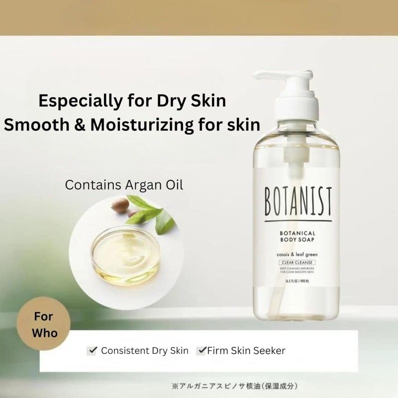 Botanist Botanical Body Soap Clear Cleanse Cassis & Leaf Green 490ml