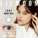 LIL Moon 1-Day Colored Contact Lens Smokey Gray -2.50 10pcs