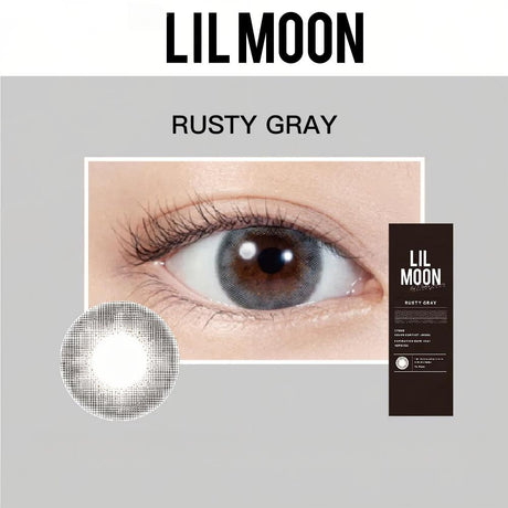 LIL Moon 1 Day Colored Contact Lens Rusty Gray -3.50 10pcs