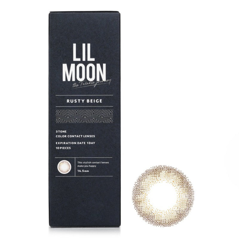 LIL Moon 1 Day Colored Contact Lens Rusty Beige -3.75 10pcs