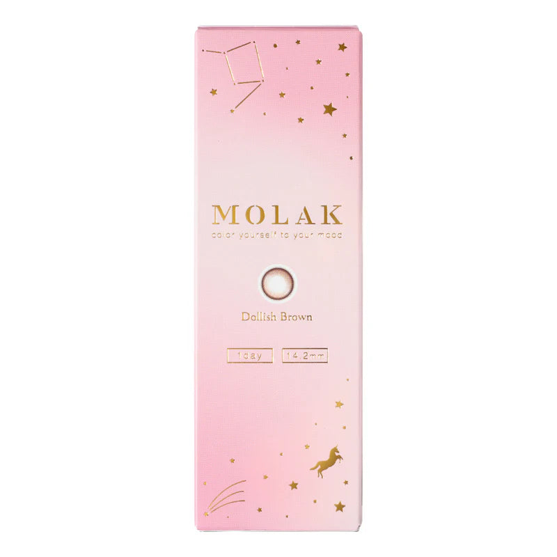 Molak 1 Day Colored Contact Lens Dollish Brown ±000 10pcs