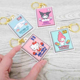 Sanrio Retro Stamp Rubber Keychain Cinnamoroll